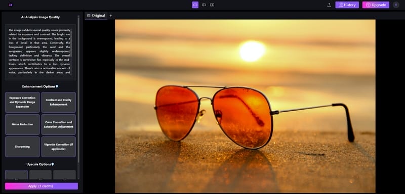 AI enhance images and preview them.