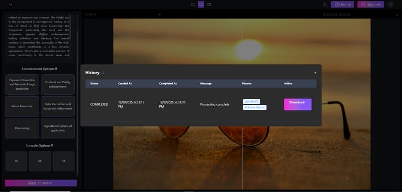 Download the enhanced images