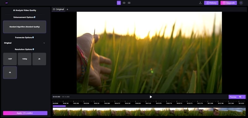 AI enhance videos and preview them.
