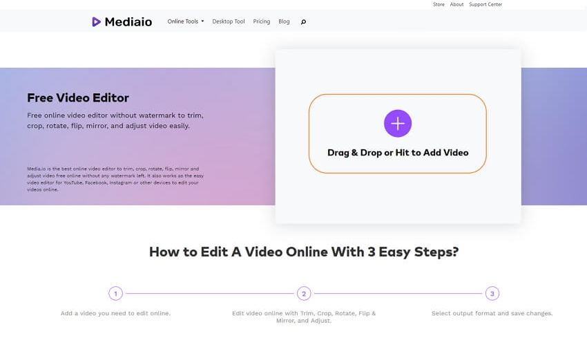 Add a video to edit online