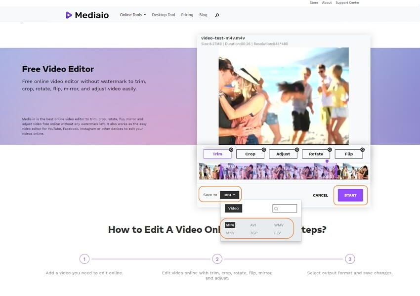 start editing video online