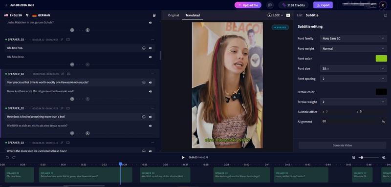 edit redub video subtitles