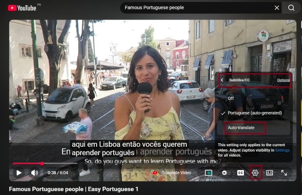 select Auto-translate