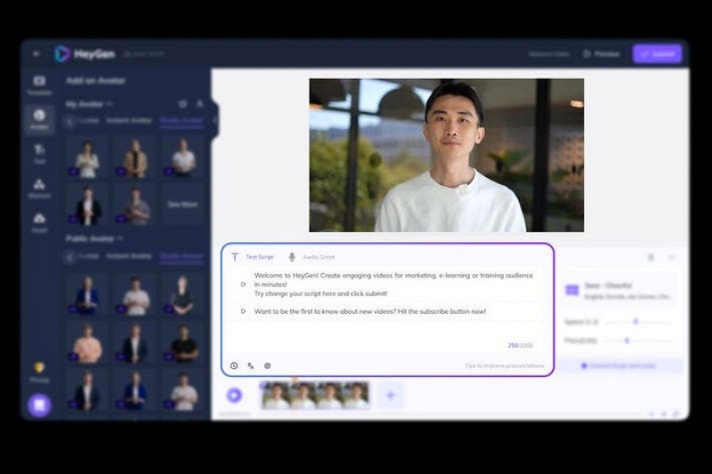 HeyGen avatar-based dubbing interface for stylized drama content