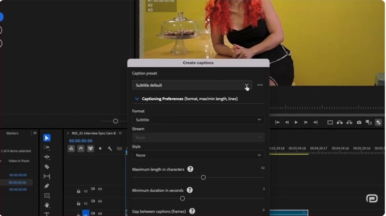 select subtitles
