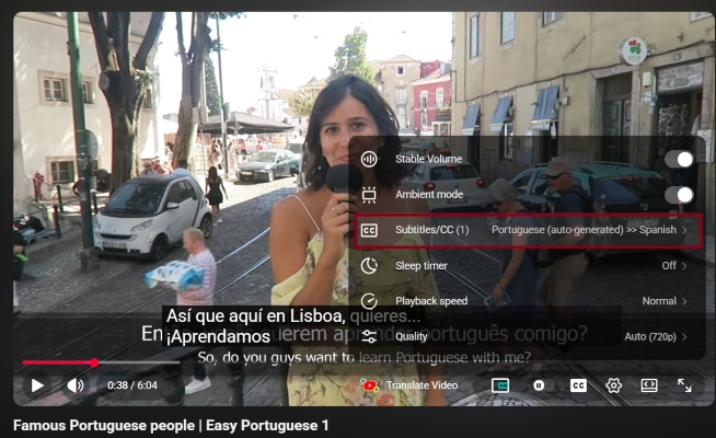 choose target language