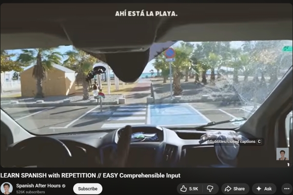 translate YouTube Spanish video