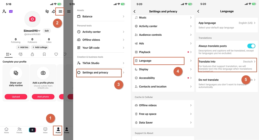 tranaslate tiktok video subtitles