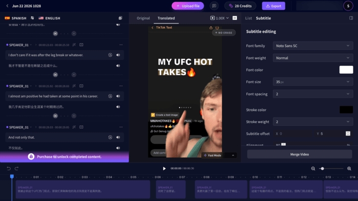 Translate videos with Mediaio step 3